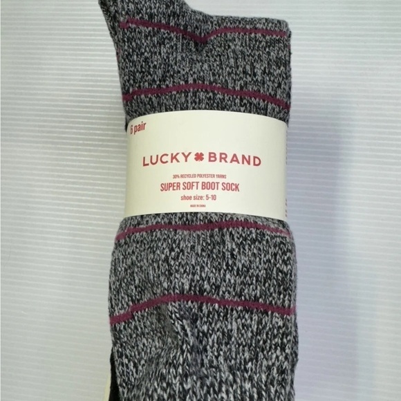 Lucky Brand Womens Pack of
6 Super Soft Boot Socks Size
5-10 Multi-Color - Picture 1 of 5